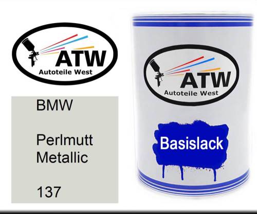 BMW, Perlmutt Metallic, 137: 500ml Lackdose, von ATW Autoteile West.